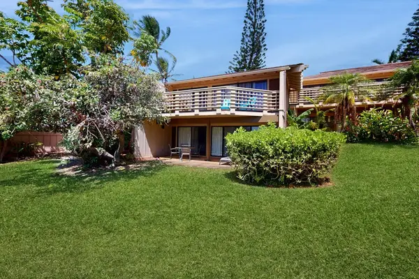 Tropical home exterior welcomes guests with manicured grounds island greenery