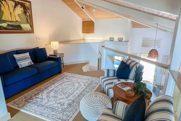 Relax indoors while gentle trade winds flow through the space
