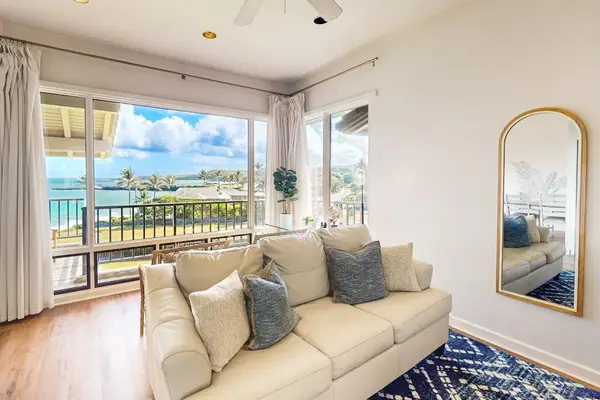 Bright Living Room Framed By Ocean Views