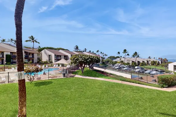 Beautifully landscaped resort lawn
