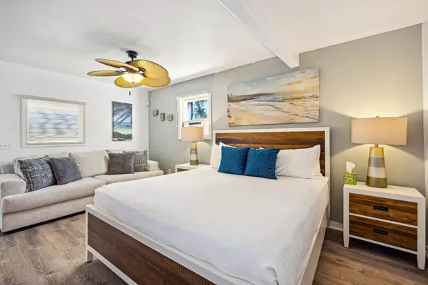 Guest bedroom with king bed