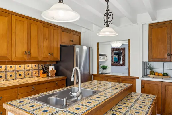 Fabulously upgraded kitchen with large island for extra counter space.
