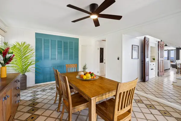 Dining room with seating for six.