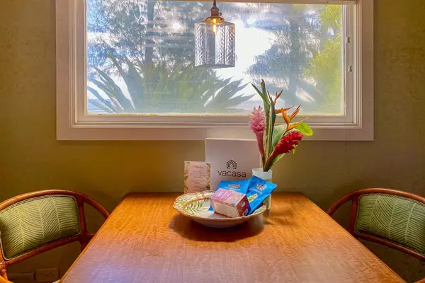 Cozy dining nook for two