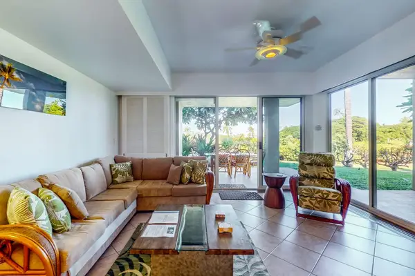 Sun Filled Living Room With Garden Views