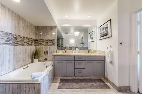 Spa Bathroom With Deep Soaking Tub