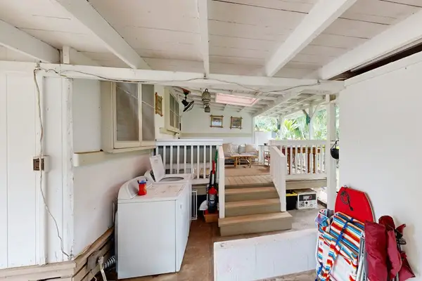 Washer and dryer offer practical convenience for families couples and longer vacations