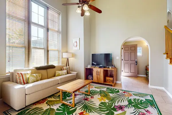 Bright Coastal Great Room With Grand Architectural Details