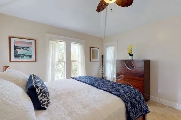 Guest room with queen bed.