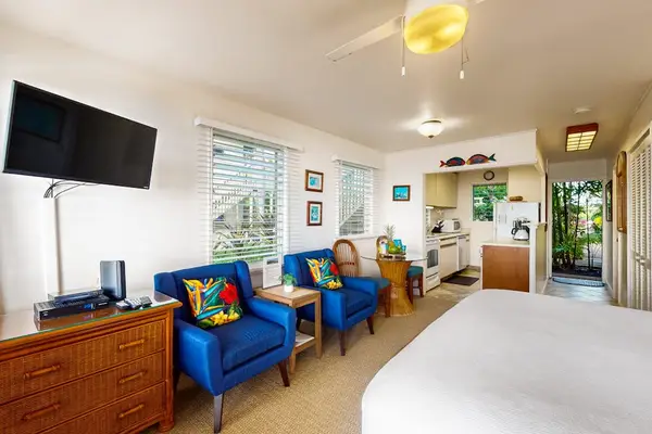 Relax in the inviting living area after a day of island adventures.