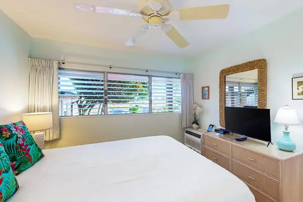 Bright bedroom with calming atmosphere for recharging