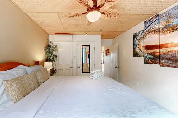 Spacious bedroom with two queen beds