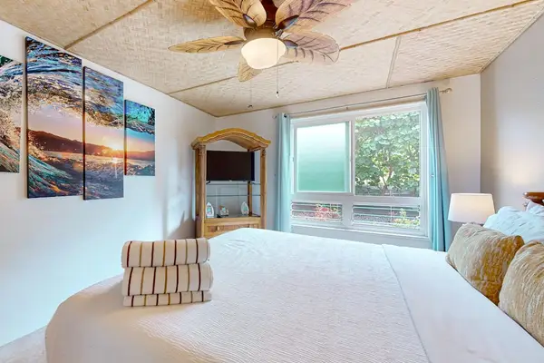 Spacious bedroom with ample natural light