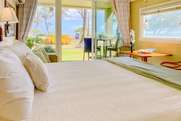 Bright studio with lanai access