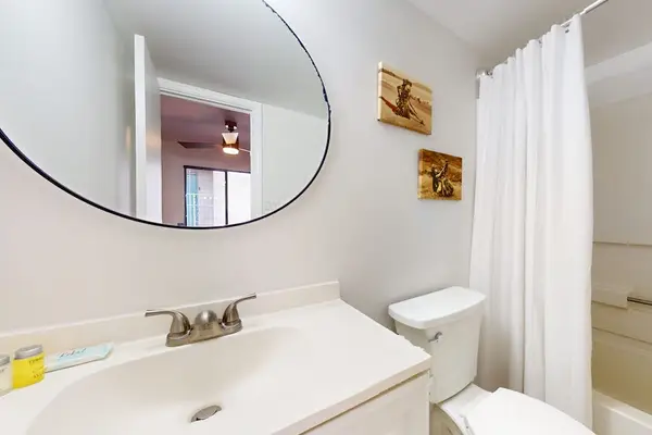 Clean Bathroom With Tub And Shower