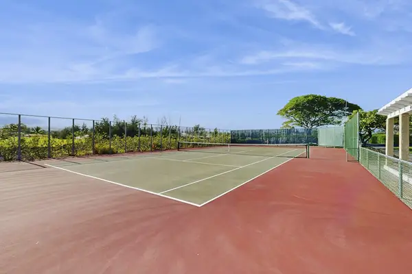 Challenge your travel companions to a match on the community court.