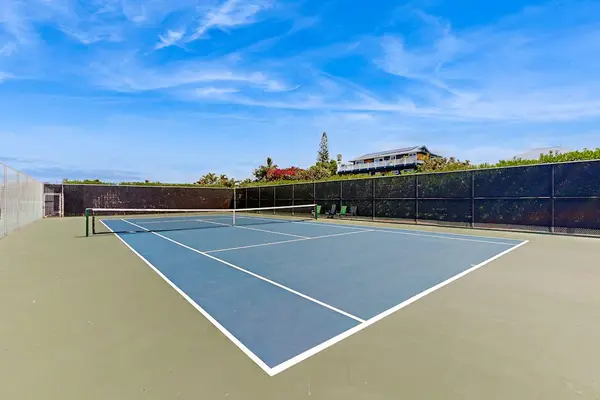 Outdoor court provides open space for active games and recreation