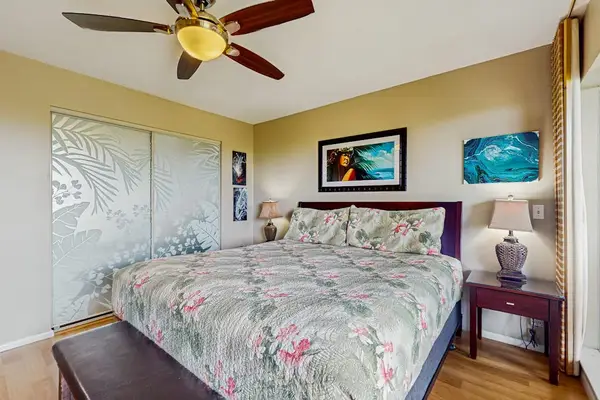 Relaxing primary suite with direct outdoor access.