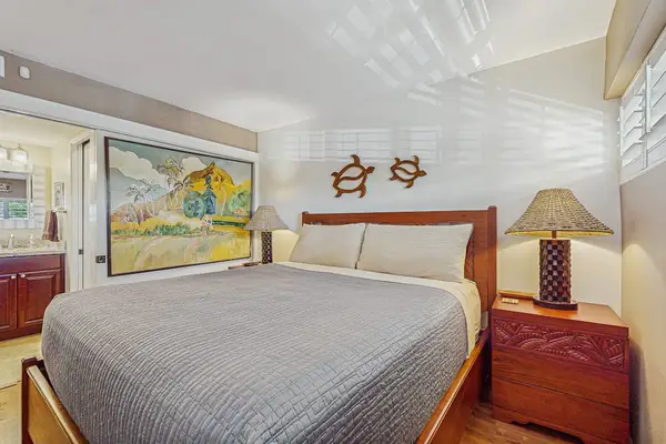 Master bedroom with king bed.