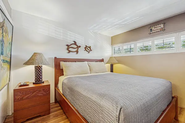 Master bedroom with king bed.