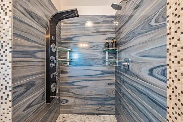 Master bathroom with a spa like shower so that you can unwind after a long day.