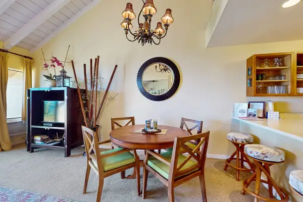 Inviting Dining Area With Island Charm