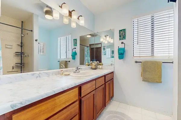 Modern Vanity And Shower Space