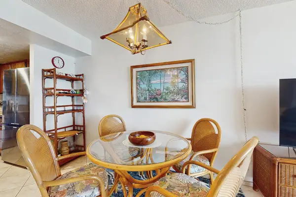 The cozy dining area is perfect for sharing breakfast, lunch, or dinner together.