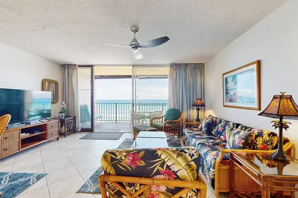 Enjoy ocean views from the inviting living room filled with natural light.