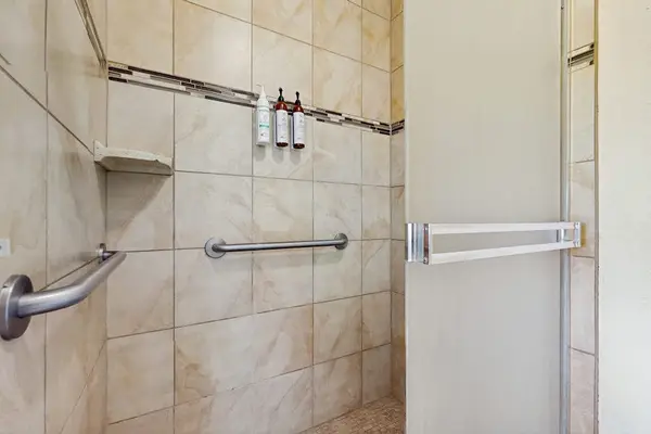 Fresh Walk-In Shower With Grab Bars