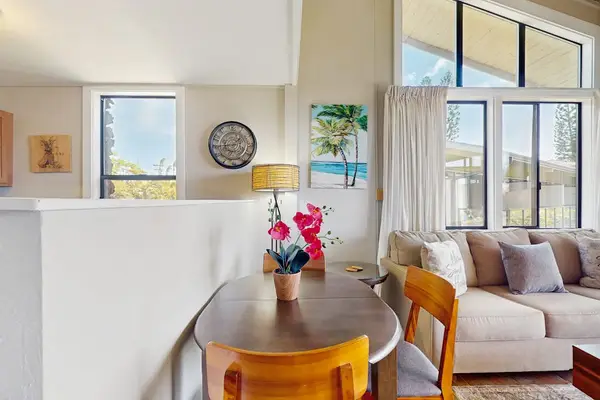 Bright dining space beside the kitchen