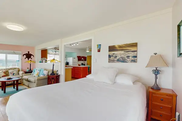 Cozy guest bed with beautiful views