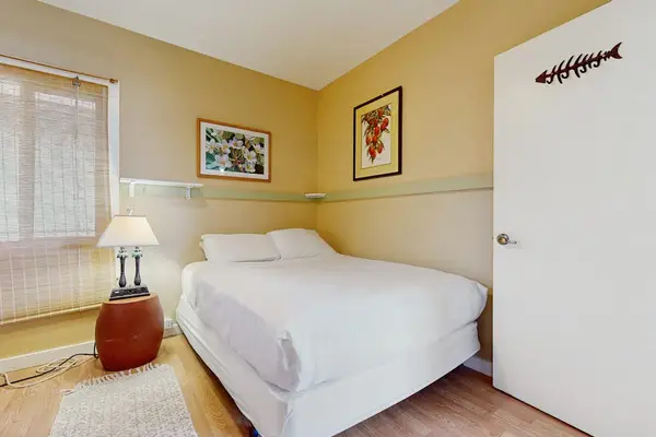 Comfortable bedroom with natural light