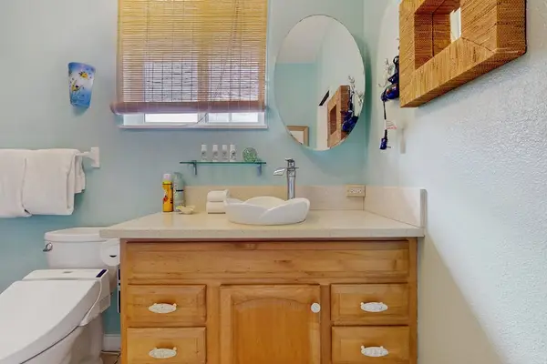 Bathroom vanity with ample counter space