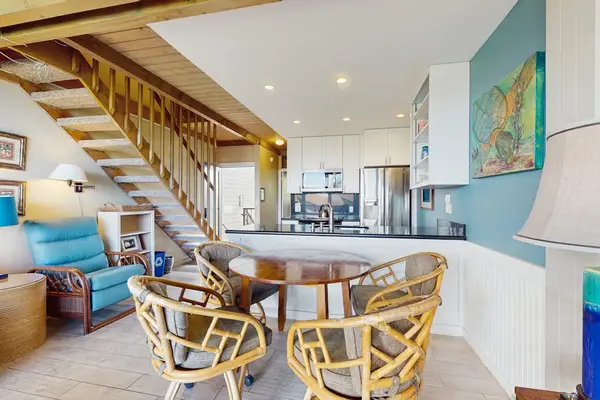 Dining room with a table for four.