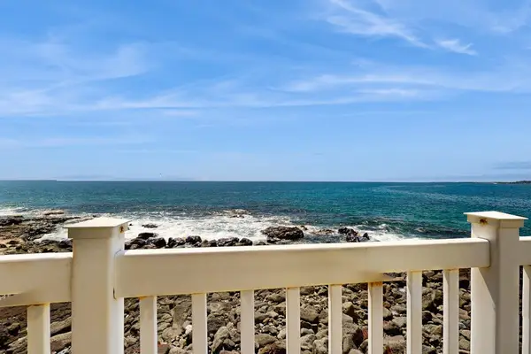 Scenic Coastal Ocean View Overlooking Rocky Shoreline from Balcony