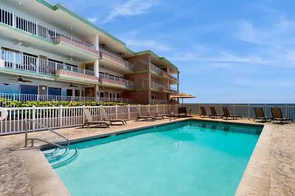 Oceanfront Swimming Pool Deck & Lounge Area with Ocean Views