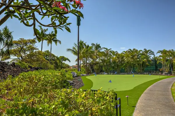 Paved Walkway along the Resort Putting Green and Gardens