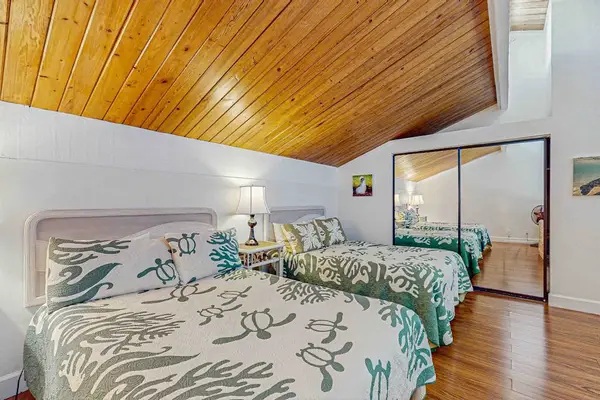 Two double beds in the loft.