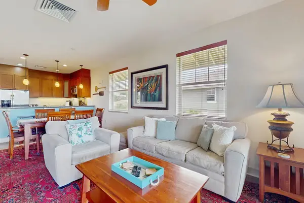 Open-Concept Living & Dining Space with Tropical Decor