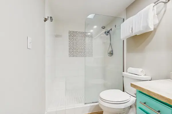 Sparkling Bathroom With Walk-In Shower