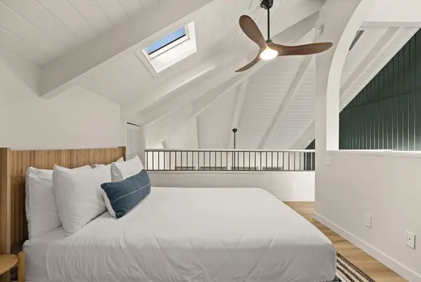 Comfortable loft bedroom with a spacious layout