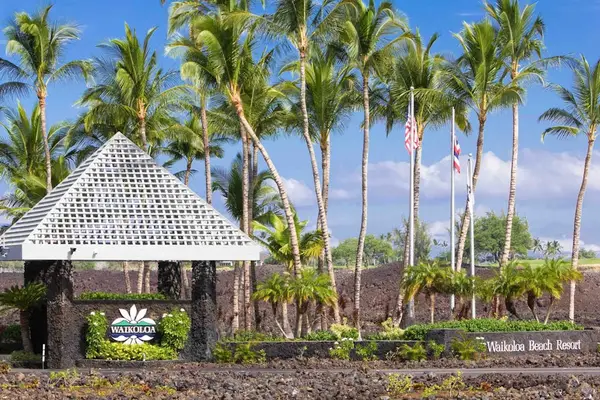 Iconic Waikoloa Beach Villas entrance sign