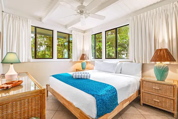 Sunlit Bedroom With Tropical Views