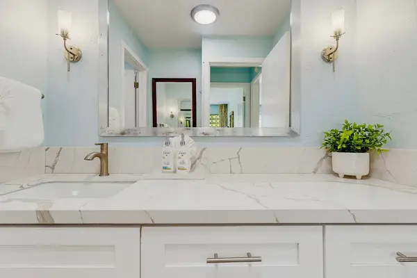 Modern bathroom with a double vanity