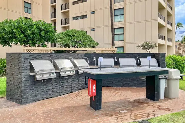 Gather and grill in the resort's BBQ area