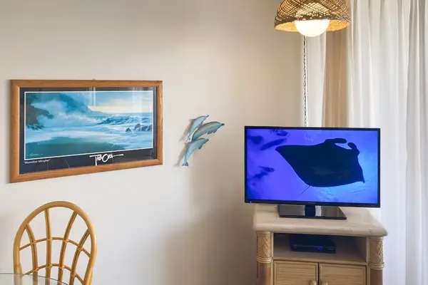 Unwind in the inviting living room after a day at the beach