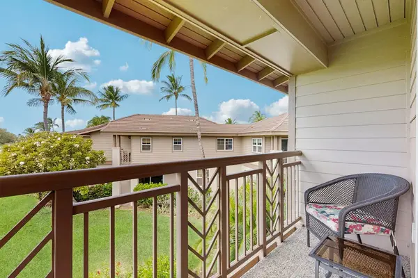 Private lanai with tropical views