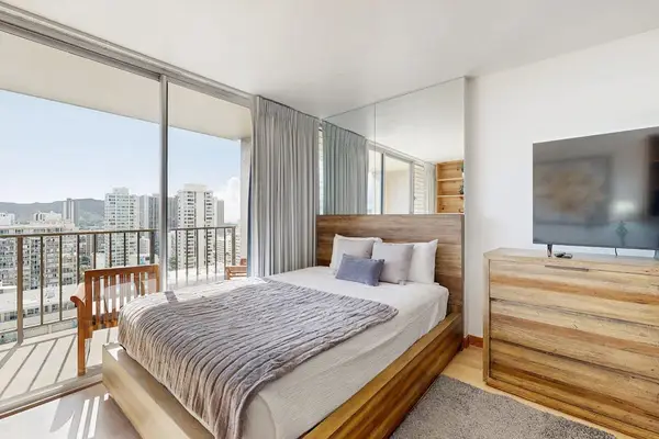 Make yourself at home with comfortable sleeping space for guests in this inviting studio.