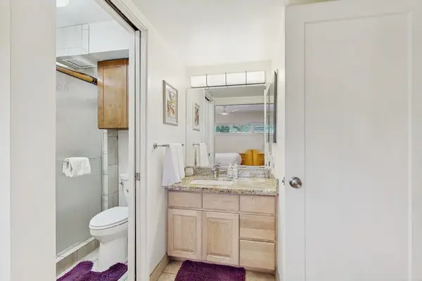 Master bathroom with walk-in shower.